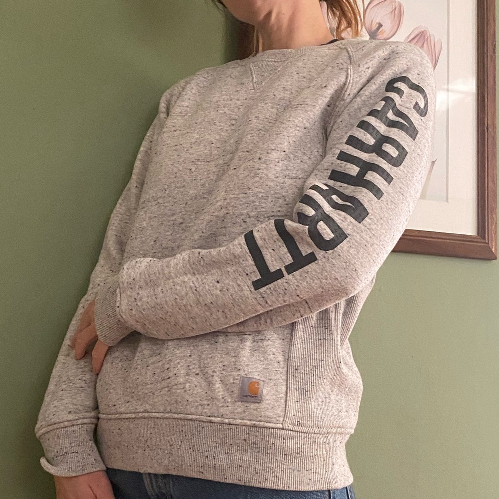 Gray Carhartt crewneck sweater